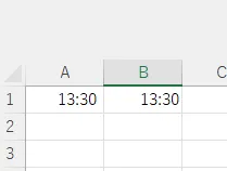 Excelで時間を：抜きで入力する方法　計算で時刻表示されるようになった